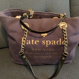 Kate Spade Logo Purse in Navy w/ Chain Straps